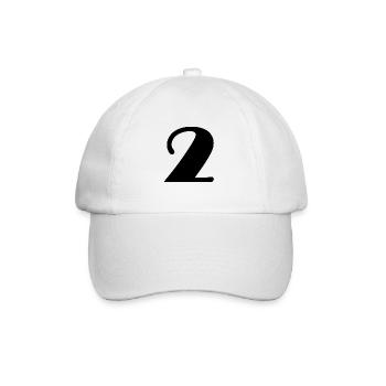2 JAHRE. 2. JUBILÄUM. GEBURTSTAG 2 JAHRE. 2 - Baseballkappe - Weiß/Weiß - Vorne