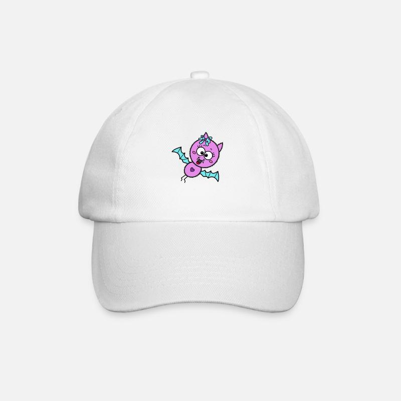 Fledermaus - Baseballkappe - Weiß/Weiß