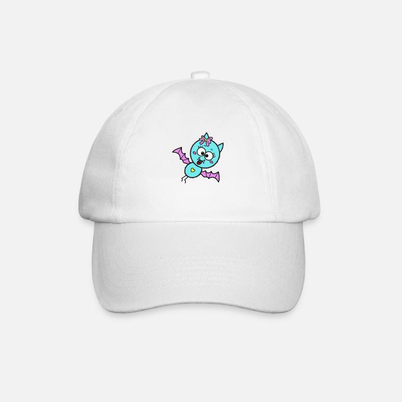 Fledermaus - Baseballkappe - Weiß/Weiß