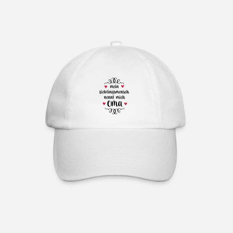 Oma - Baseballkappe - Weiß/Weiß