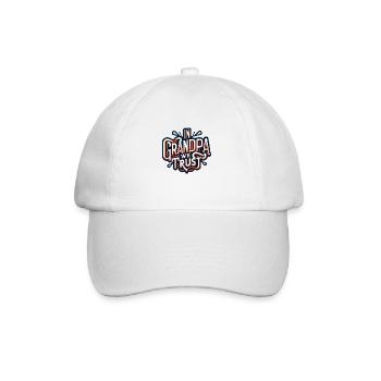 Opa vertrauen wir lieben unseren Opa - Baseballkappe - Weiß/Weiß - Vorne