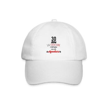 anniversaire 30 ans original - Casquette classique - blanc/blanc - Devant