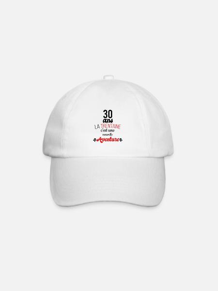 anniversaire 30 ans original - Casquette classique - blanc/blanc