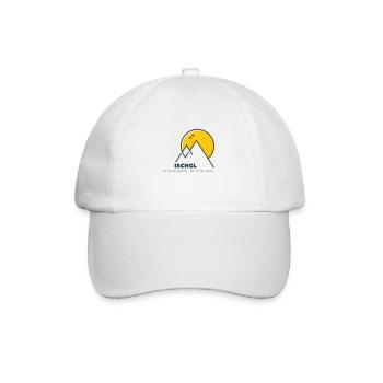 Minimalistisches Ischgl-Logo - Baseballkappe - Weiß/Weiß - Vorne