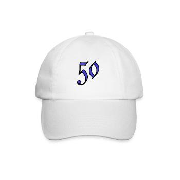 50. 50 ANS. 50e ANNIVERSAIRE. ANNIVERSAIRE 50 ANS. - Casquette classique - blanc/blanc - Devant