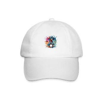 Conception de batteur de teckel pour les amoureux des chiens - Casquette classique - blanc/blanc - Devant