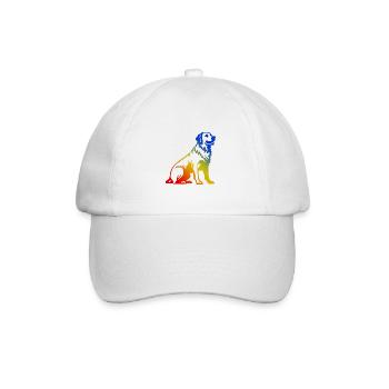 Golden Retriever Dog Colorful - Baseball Cap - white/white - Front