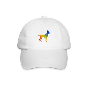 Doberman Dog Colorful - Baseball Cap - white/white - Front
