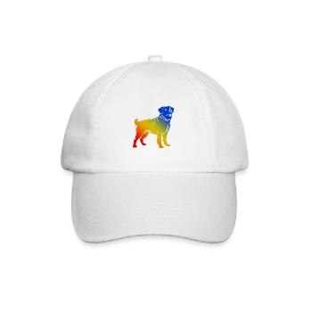 Corgi Hund Bunt - Baseballkappe - Weiß/Weiß - Vorne