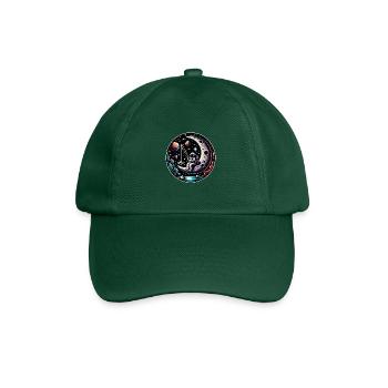Un astronaute est assis sur le croissant de lune et pêche - Casquette classique - vert bouteille - Devant