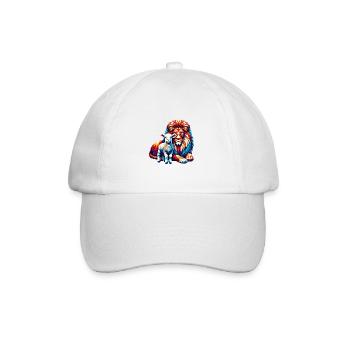 Christian Clothing Lion And Lamb - Baseball Cap - white/white - Front