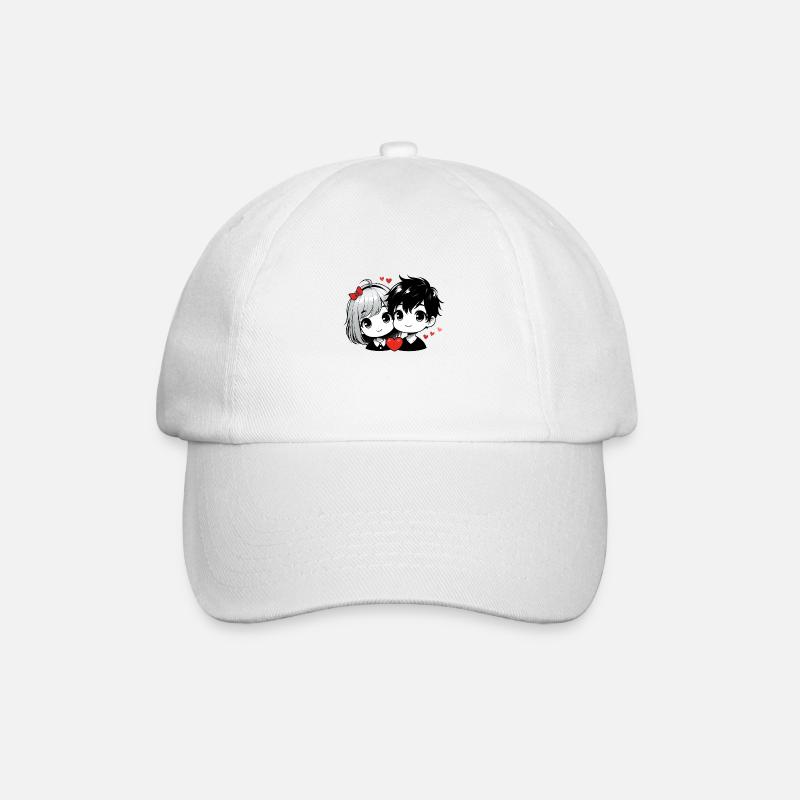 Süßes Paar Liebhaber - Baseballkappe - Weiß/Weiß