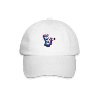 Lama trompette élégant avec chapeau - Casquette classique - blanc/blanc - Devant