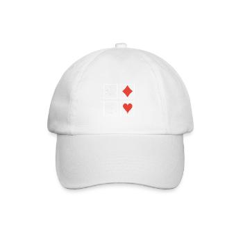 Kartenspielen Zauberer Gift - Baseballkappe - Weiß/Weiß - Vorne