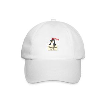 Weihnachtsbaum Umschubser Pinguin - Baseballkappe - Weiß/Weiß - Vorne