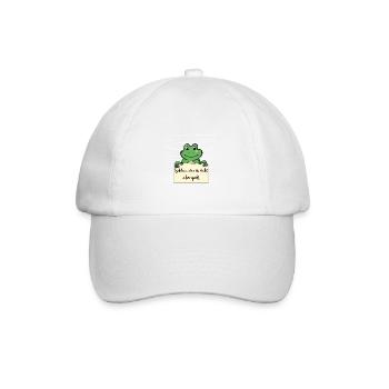 Frosch lustiger Spruch humor Gefängnisbild - Baseballkappe - Weiß/Weiß - Vorne