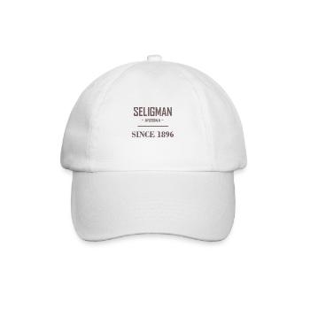 Seligman since 1896, Arizona, road 66 USA, Auto - Baseballkappe - Weiß/Weiß - Vorne