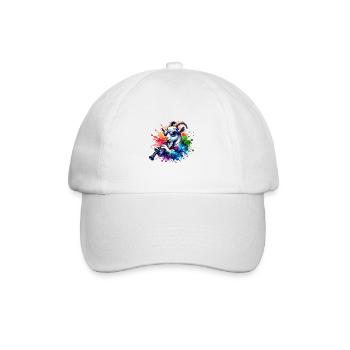 Cool Goat jouant de la clarinette Music Band - Casquette classique - blanc/blanc - Devant