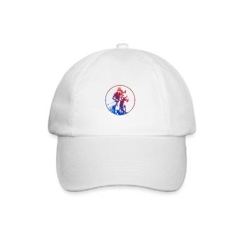 Silhouette de cheval d’équitation coloré - Casquette classique - blanc/blanc - Devant