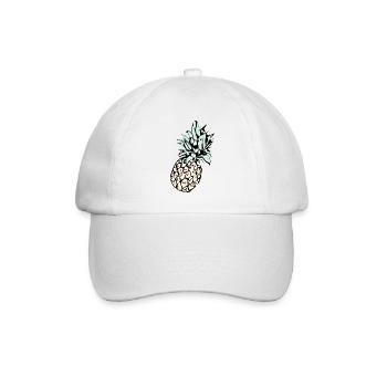 Ananas - Baseballkappe - Weiß/Weiß - Vorne