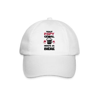 tout papy génial - Casquette classique - blanc/blanc - Devant