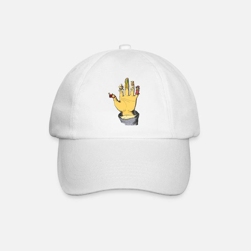 glove puppet - Baseball Cap - white/white