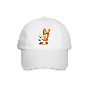 snowboard - Baseball Cap - white/white - Front