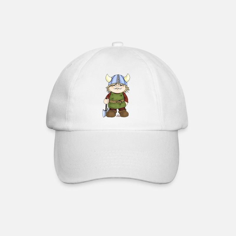 Erik, der kleine Wikinger - Baseballkappe - Weiß/Weiß