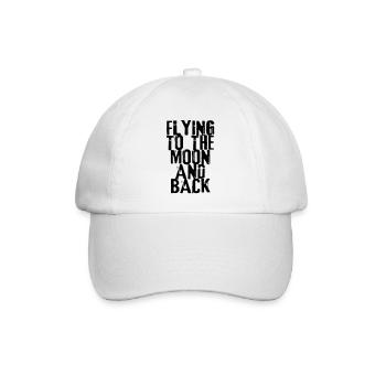 flying to the moon exit-shirt - Baseball Cap - white/white - Front