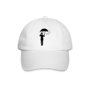 Magician - Umbrella - Melon - Pantomime - 1C - Baseball Cap - white/white - Front
