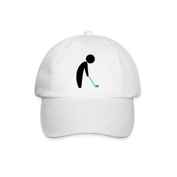Ein Golfspieler kurz vor dem Abschlag - Baseballkappe - Weiß/Weiß - Vorne