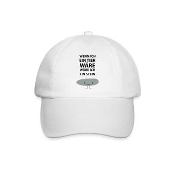 Sei ein Stein! - Baseballkappe - Weiß/Weiß - Vorne