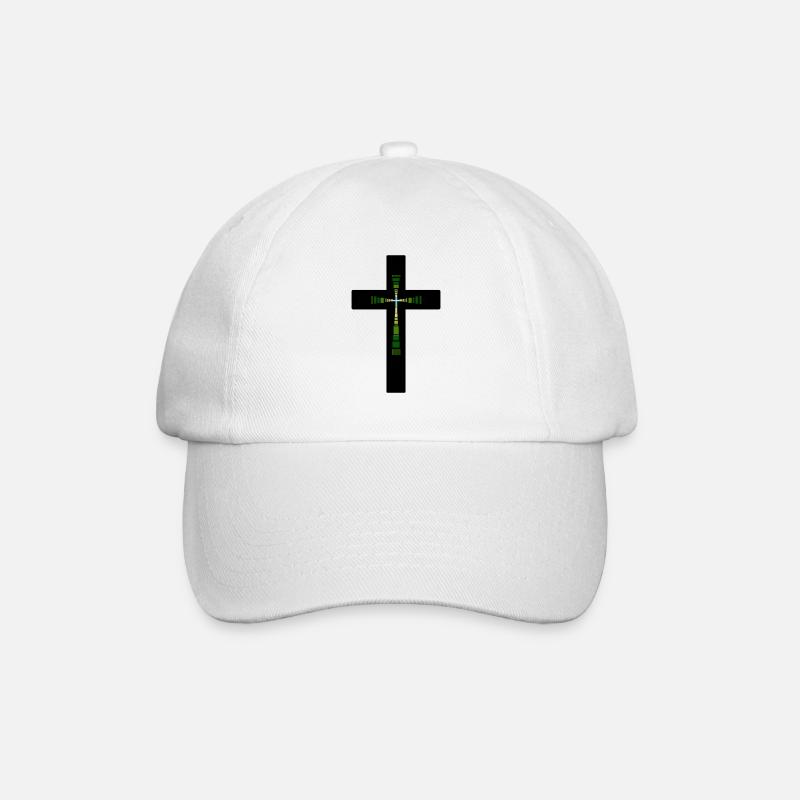 Kreuz Kirche Gott Jesus - Baseballkappe - Weiß/Weiß