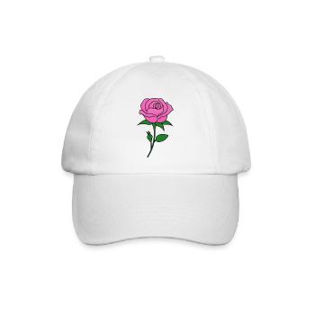 Rose rose - Casquette classique - blanc/blanc - Devant