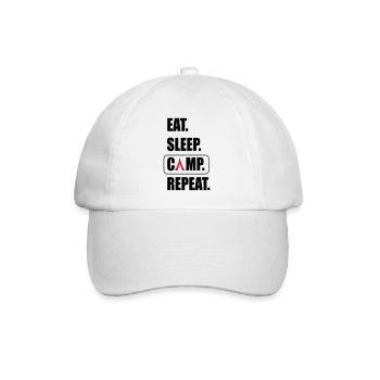 Camping - Baseball Cap - white/white - Front