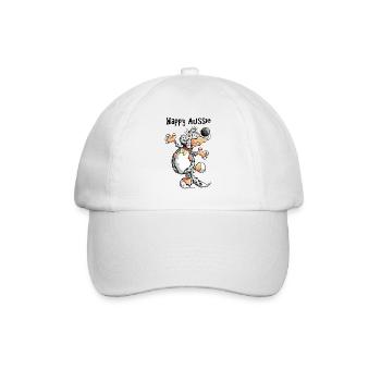 Arian der Australian Shepherd - Baseballkappe - Weiß/Weiß - Vorne