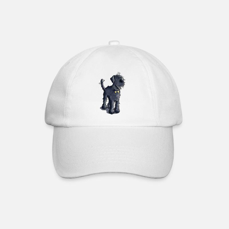Giant Schnauzer - Baseball Cap - white/white