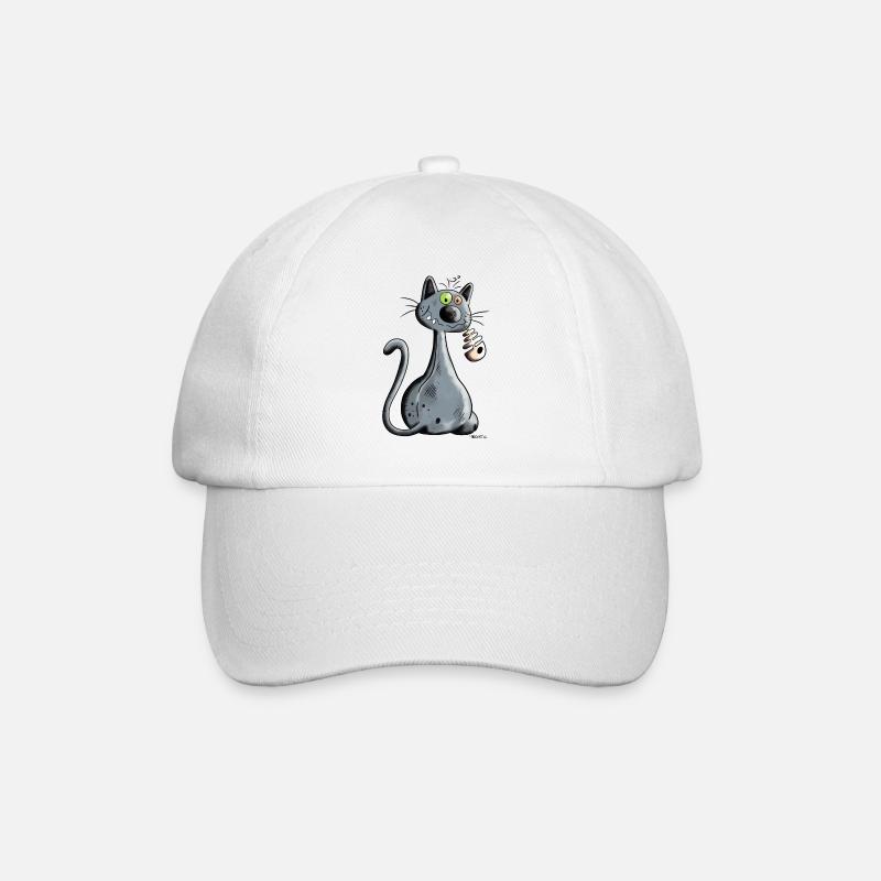 Chat - Casquette classique - blanc/blanc