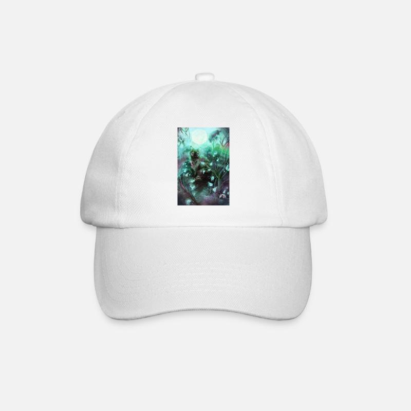 Chat de la forêt dans la forêt magique - Casquette classique - blanc/blanc