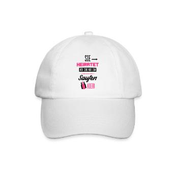 sie heiratet wir saufen hier - Baseballkappe - Weiß/Weiß - Vorne
