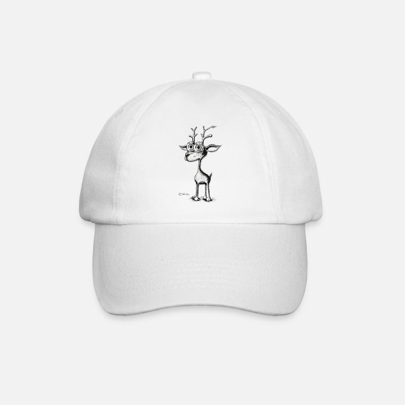 Hirschfuzzie - Baseballkappe - Weiß/Weiß