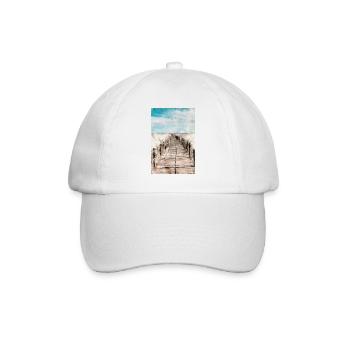 Affiche plage - Casquette classique - blanc/blanc - Devant