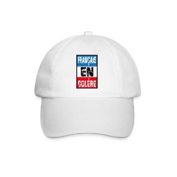 Français en colère - Casquette classique - blanc/blanc - Devant