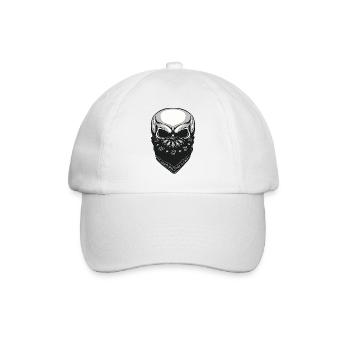 Skull bandit - Baseball Cap - white/white - Front