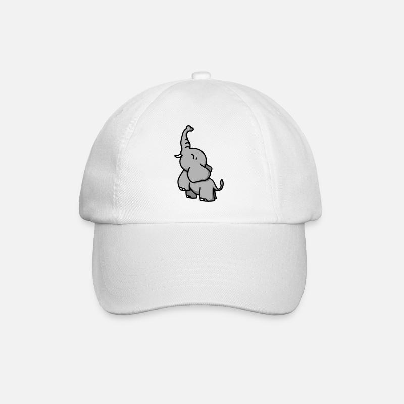 Elefant - Éléphant - éléphant - Casquette classique - blanc/blanc