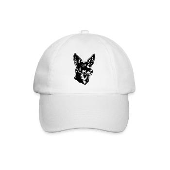 Tête de kelpie australienne - Casquette classique - blanc/blanc - Devant
