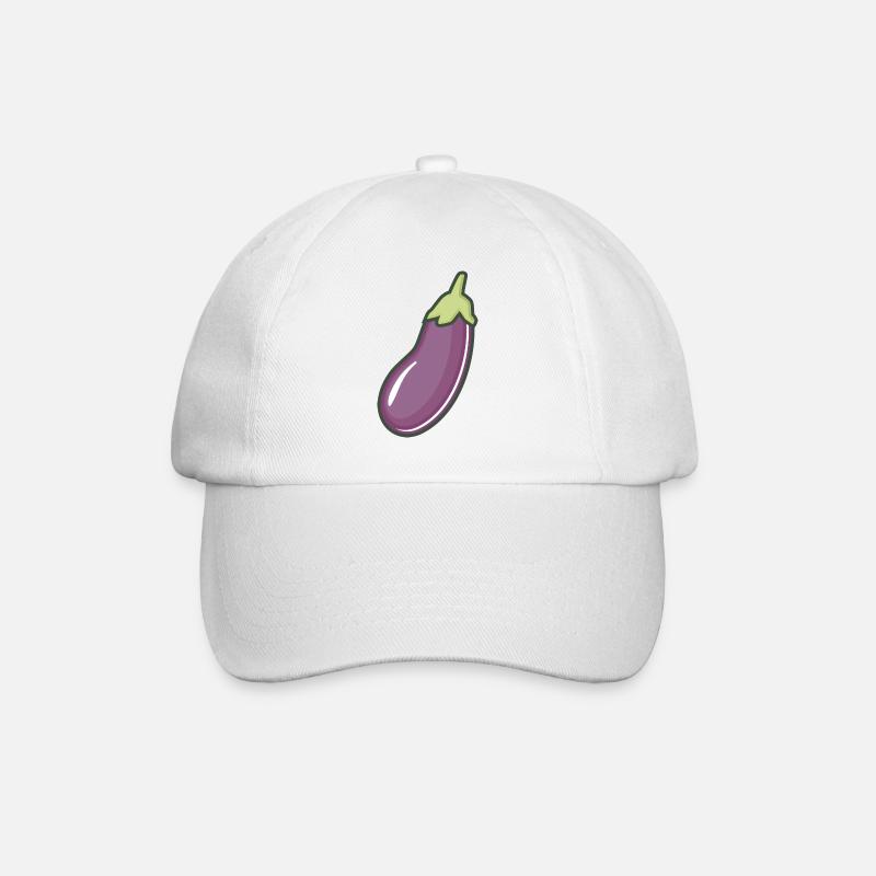 Aubergine - Casquette classique - blanc/blanc