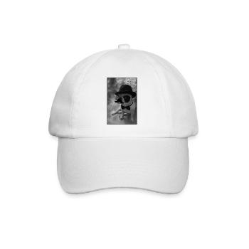 bouledogue moustache chapeau melon - Casquette classique - blanc/blanc - Devant