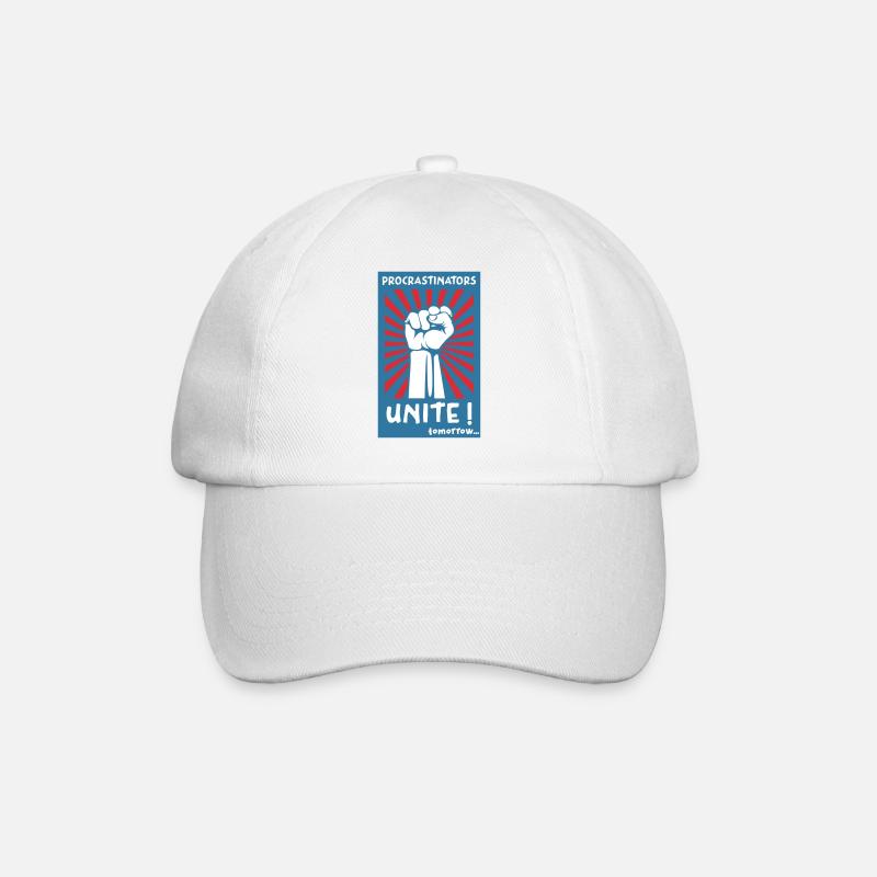 Procrastinators Unite! Tomorrow. - Baseballkappe - Weiß/Weiß