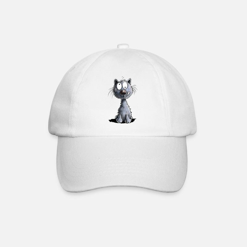 Drôle de chat noir - Casquette classique - blanc/blanc